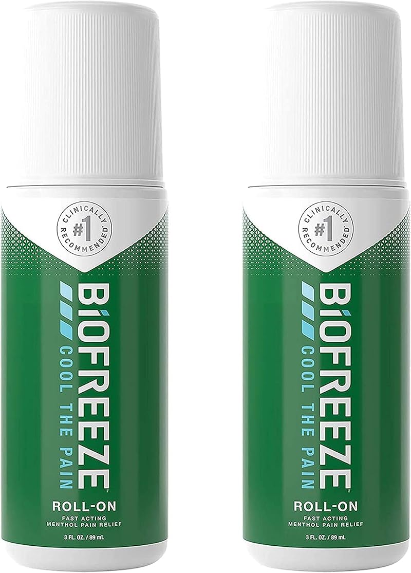 Biofreeze Pain Relief Roll On 89ml 2 Pack Cooling Topical Analgesic