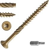 Wensilon #10 x 3 Deck Screws, 137PCS 2LB Bronze Exterior Wood Screws | Rust-Resistant Epoxy-Coated Star Drive Screws with T25 Bit for Decking, Fencing, Framing and Outdoor Wood Projects