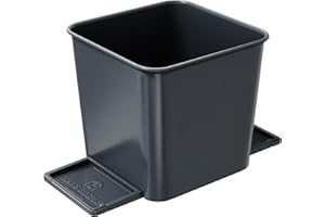 HAUSSIMPLE Car Trash Can Leakproof Garbage Bin for Cars w/Stability Wings Magic Strip Carpet Grip No Spill Floor Mat Clip Wat