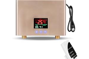 MEEFUNS Tankless Electric Water Heater 110V 3000W Under Sink On Demand Instant Hot Water Heater for Kitchen Bathroom Washing (Gold 263)