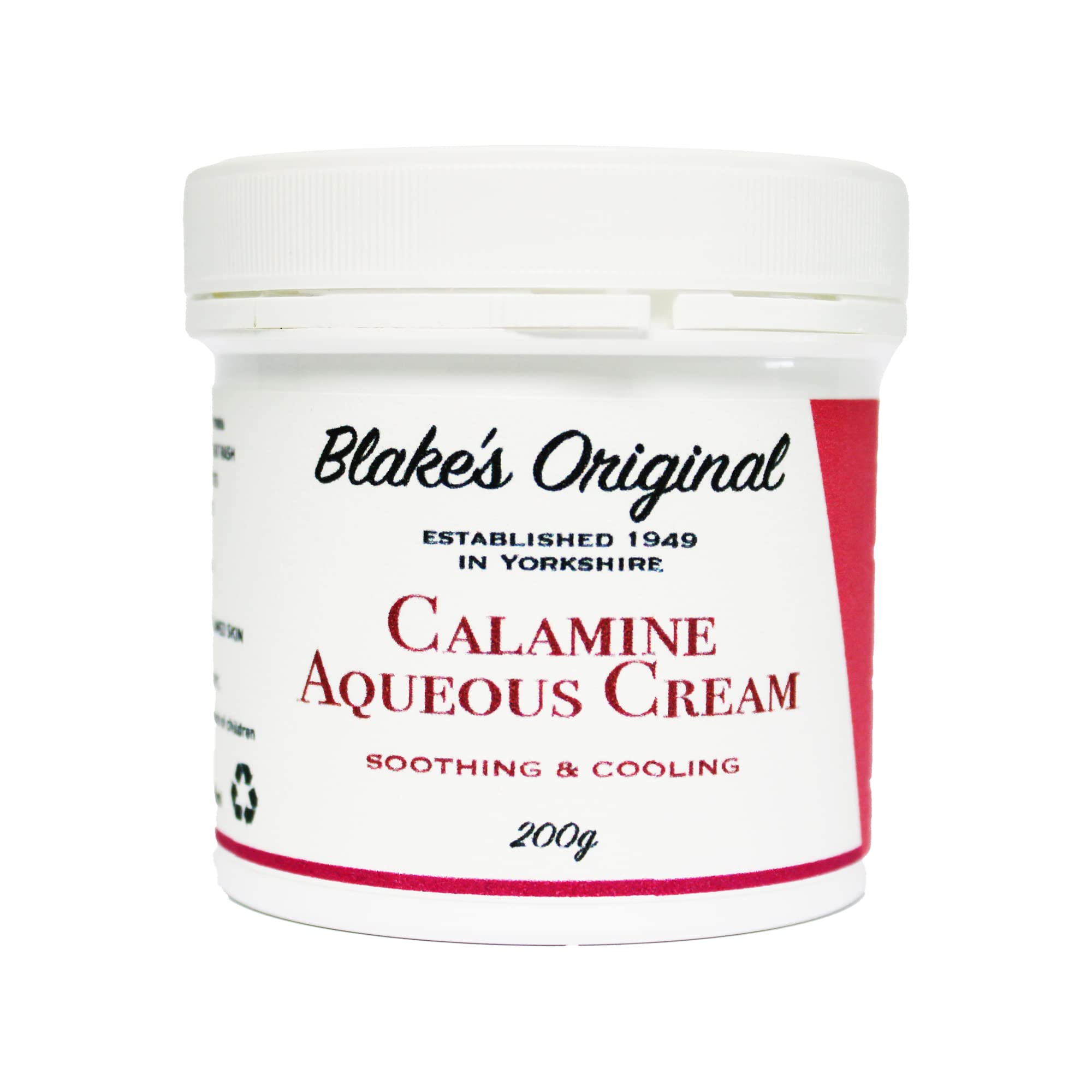 Veil Cover Cream Blake's Original Calamine Aqueous Cream 200ml | Traditional Yorkshire Soothing & Cooling Calamine Lotion