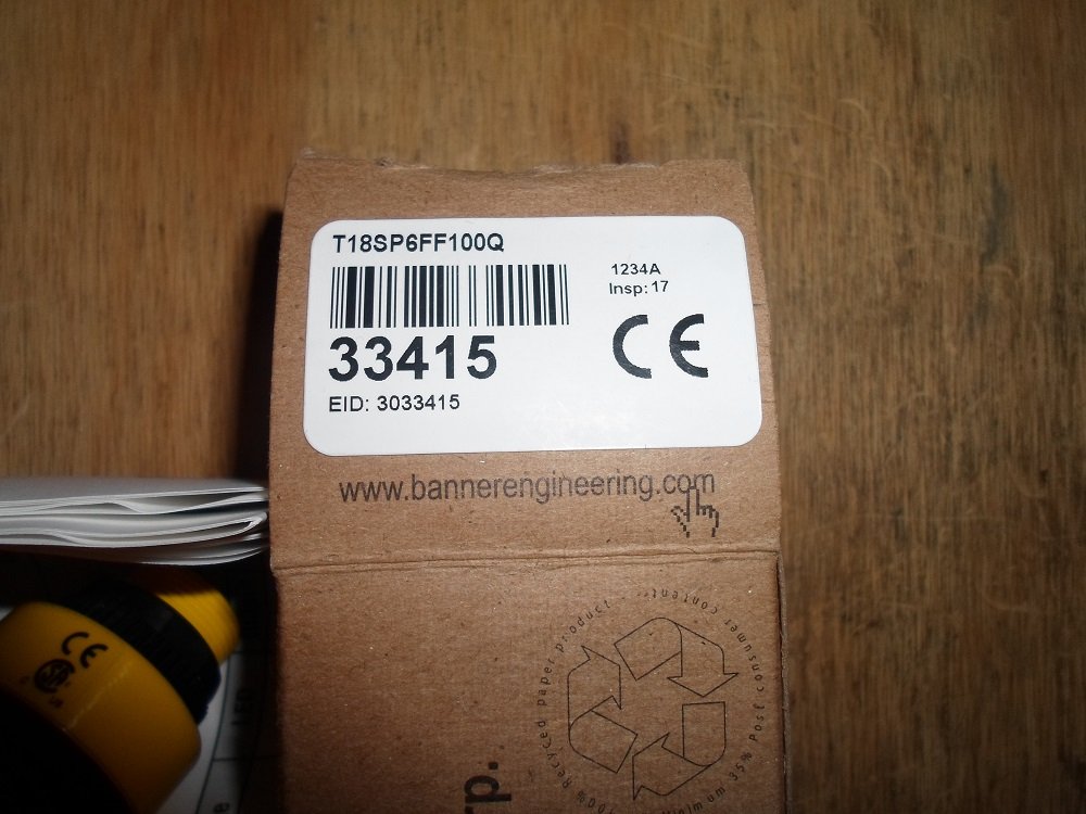 Banner Engineering T18sp6ff100q Photoelectric Sensor Electronic