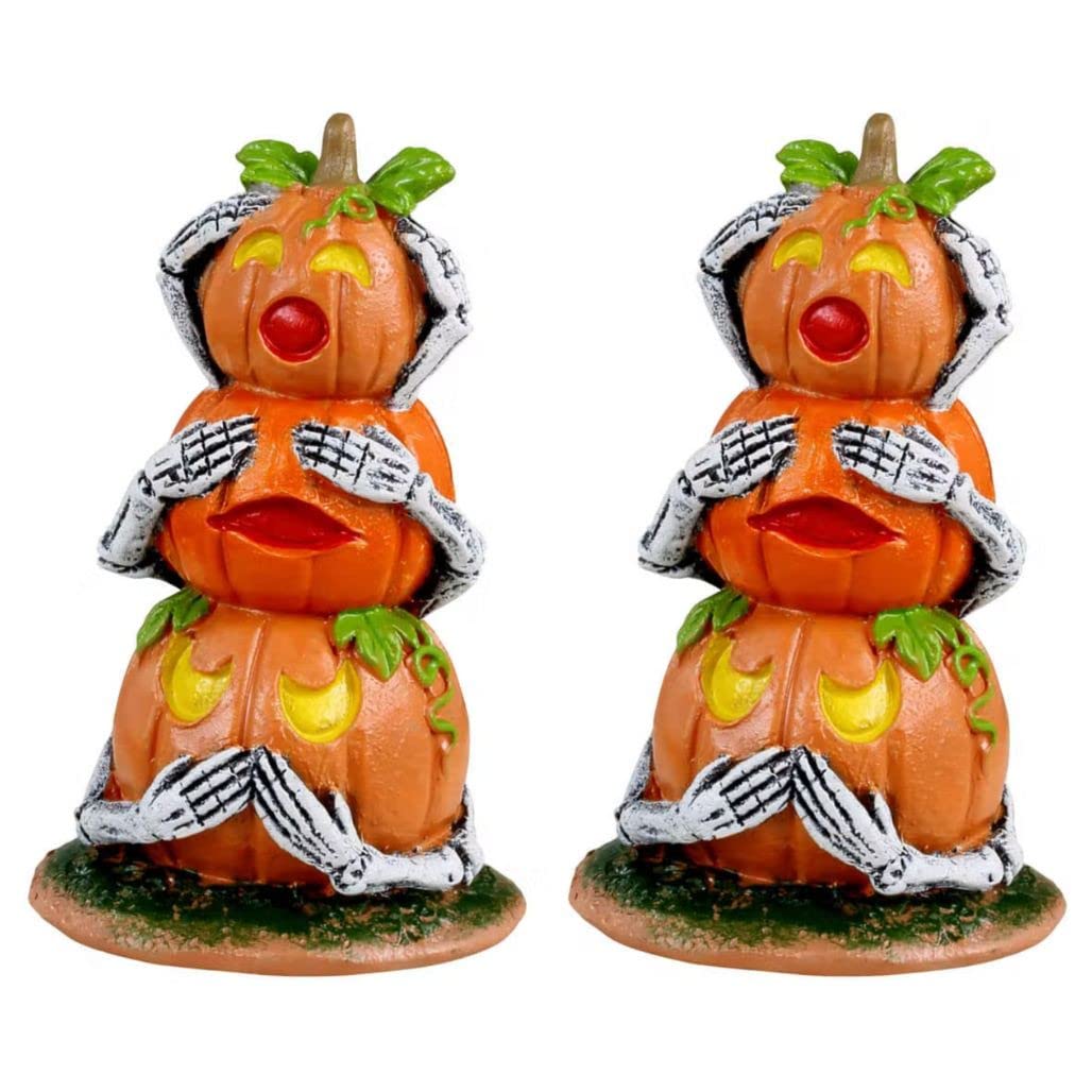 Photo 1 of Lemax Village Collection - Spooky Town Pumpkin Snowmen Set of 2 Village Accessory #34073