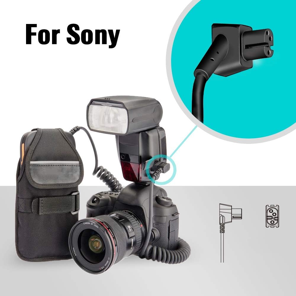 AODELAN External Flash Battery Pack Battery Power Bank for Sony HVL-F60RM/ F56AM / 58AM / F60M Replace Sony FA-EB1AM & FA-EB1 (12 AA Batteries) - Image 5