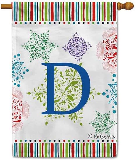 FengLiuAiShuaiGe Willkommen Winter Schneeflocke Monogramm R Dekorative