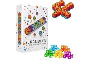 Scrambled Board Game: Scrambled Dice Word Game for 1-5 Players, Fast-paced Sharpening Spelling Dice Puzzle, Brain Exercise Qu
