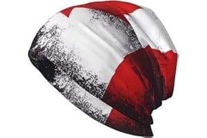 WHJSHOP Adult Fashion Knitted Hat Knit Canadian Flag Printing for Everyday Life, Home, Outdoor, Sports Black