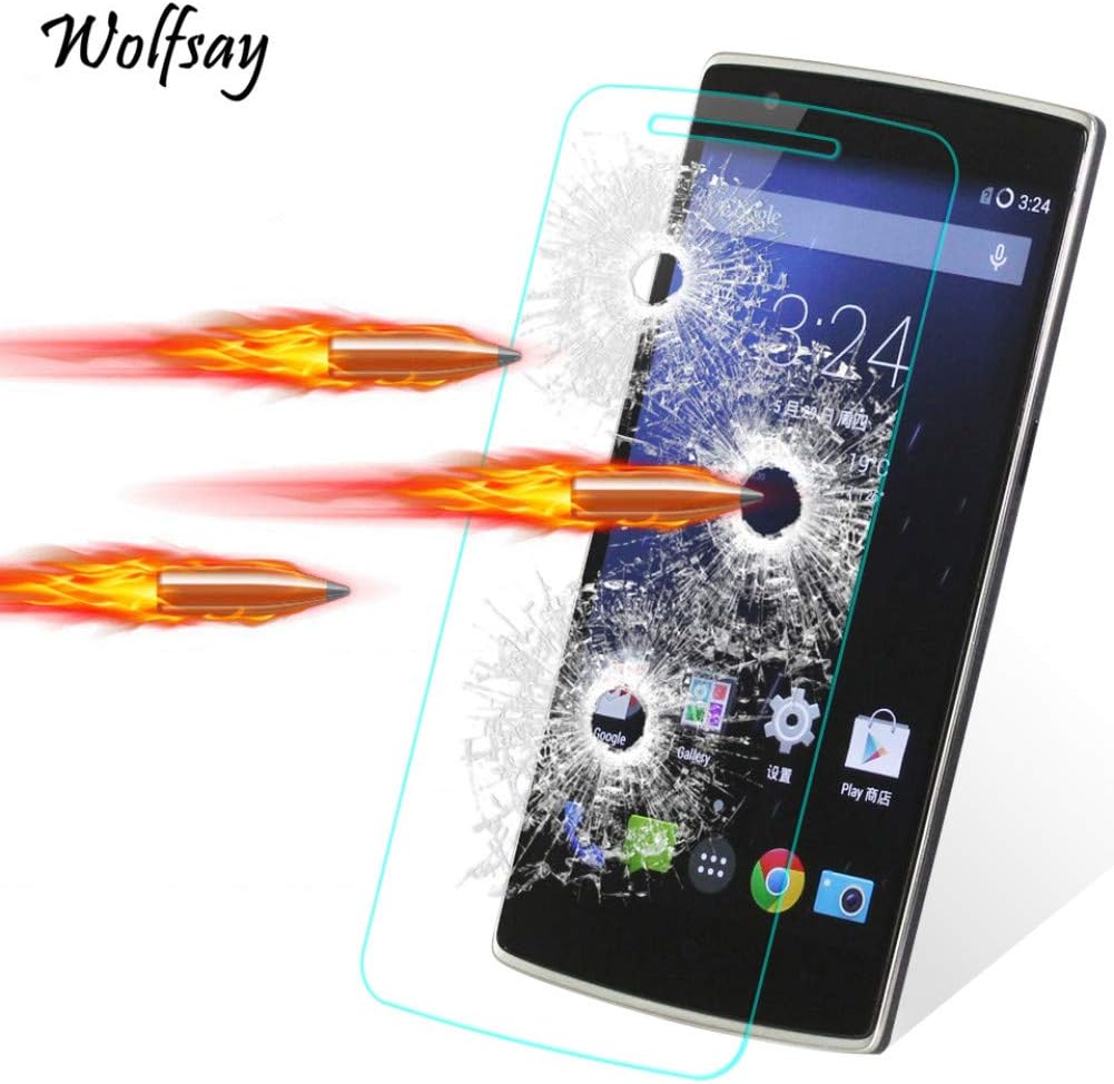 LOUQBH Screen Protector 2pcs Glass Oneplus One Tempered Glass for Oneplus One Glass for Oneplus 1 A0001 Anti-Scratch Protective Film