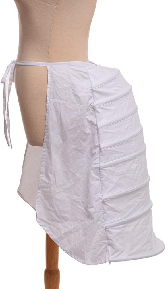GRACEART Women's Victorian Crinoline Hoop Bustle Cage Pannier, White - Image 4