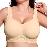 ProKloud Jelly Bras for Women No Underwire Wireless Bra with Support and Lift Full Coverage Plus Size Comfy Seamless Bra