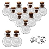 MIGK 24pcs Small Mini Glass Jars Bottles with Cork