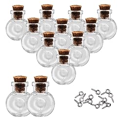 MIGK 24pcs Small Mini Glass Jars Bottles with Cork