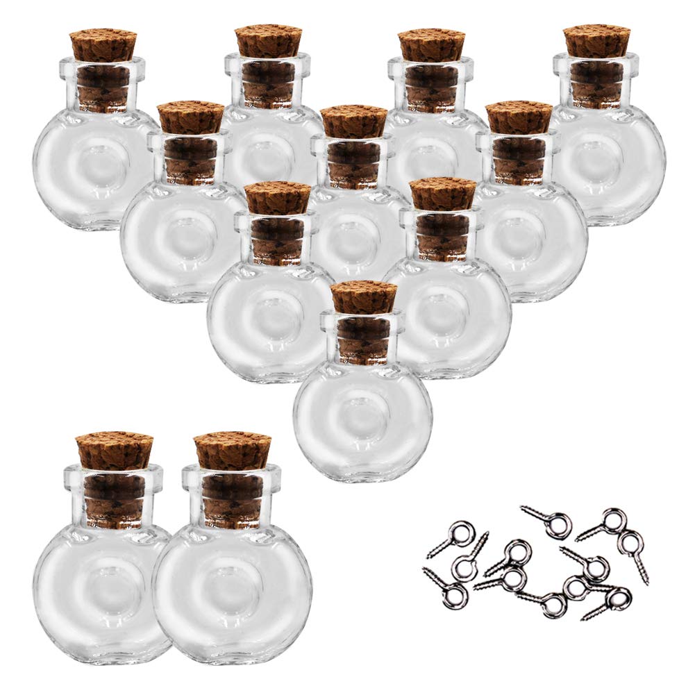 MIGK 24pcs Small Mini Glass Jars Bottles with Cork