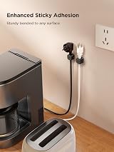 JOYROOM 6 Pack Cable Tidy Clips Magnetic Desk Cable Organizer 7.5mm view 6