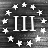 3x3 Inch Three Percenter Window Decal Molon Labe 2nd Amendment We Will Not Comply, We Will Not Be Disarmed