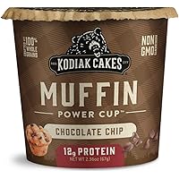 Kodiak Cakes Minute Muffins, Chocolate Chip, 2.36 Ounce (Pack of 12)