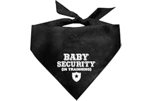 ZPPRJF Baby Security in Training Dog Bandana, Dog Bandana, Black Dog Scarf Accessories, Pet Dog Triangle Scarf, Dog Bandana Pet Scarf, Dog Bandana for Small Medium Large Dogs, Gift for Dog Lover (B14)