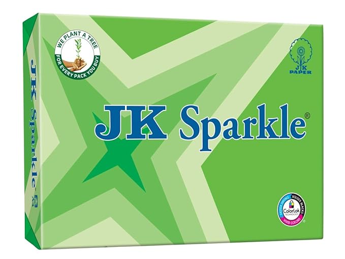 JK Sparkle A4, 500 Sheets, 80 GSM, 1 Ream Amazon.in Office Products