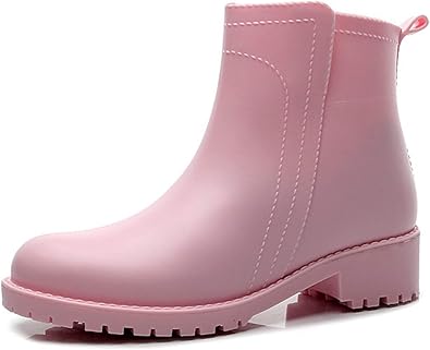 Amazon レディース レインブーツ ショート 長靴 雨靴 オシャレ レインシューズ 黒 シンプル 完全防水 ショートブーツ 撥水 防風 梅雨対策 おしゃれ きれいめ 大きいサイズ 大雨 ブーツ 女性 滑り止め 柔らか 通勤 通学 アウトドア 釣り レイングッズ トブイシューズ