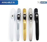 XFORT Key Locking Inline Window Handle White UPVC Replacement Lever Child Safety view 6
