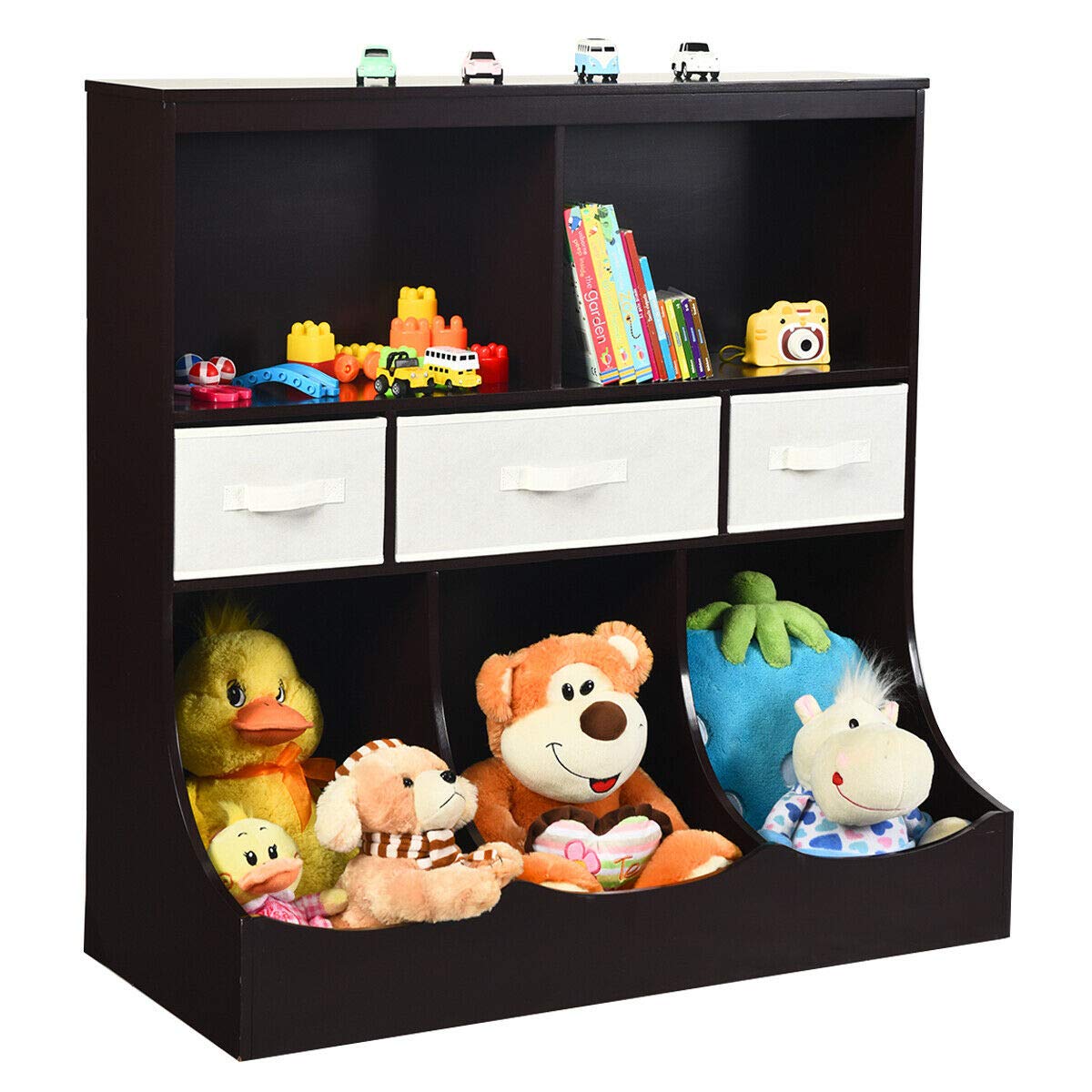 Buy Costzon 3Tier Kids Bookcase Toddler Storage Organizer