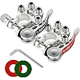 Car Battery Terminal Connectors, 2Pcs 4 Way Quick Release Disconnect Battery Terminals, Positive Negative Battery Cable Ends for SAE/JIS Type A Posts, Universal for Cars, Vans, Trucks (Silver-1)