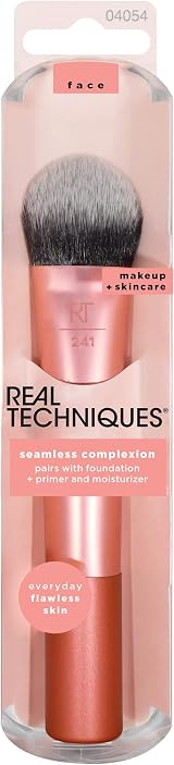 Real Techniques Seamless Complexion Brush for Liquid Cream Foundation Makeup view 2