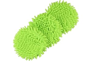 3-Pack Green Spin Mop Head Refills for RinseClean 2-Tank System, Chenille Microfiber Replacement Heads for Tile, Wood, Lamina