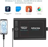 GAOMON M10K Pro 10 x 6.25 Tablet with 8192 Pressure, Battery-Free Pen, OTG view 4