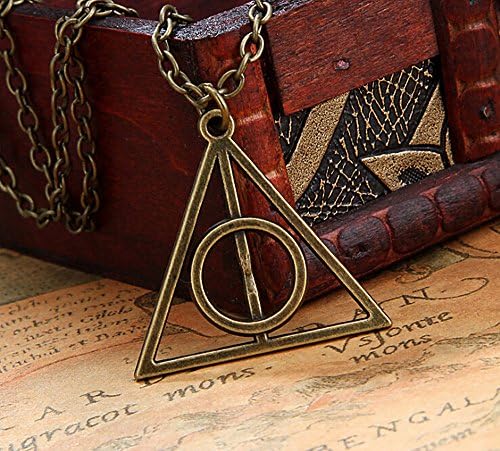 Candy Clover Charm Pendant Necklace for Harry Potter Deathly Hallows (B) Bronze