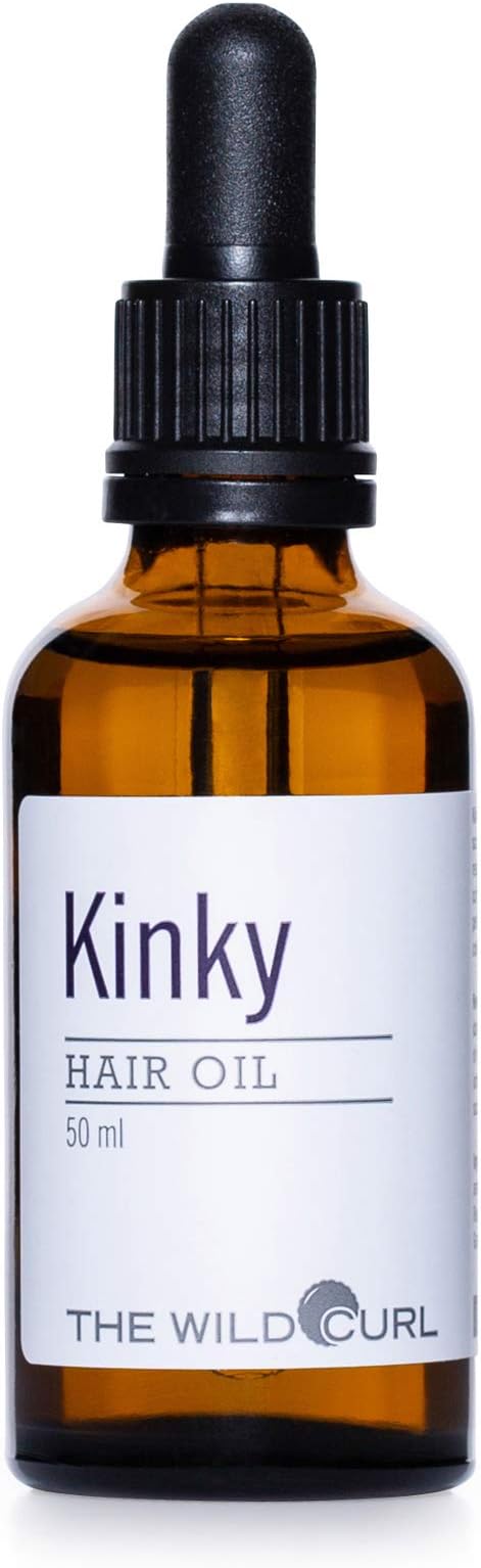 Kinky Hair Afro Castor Oil - Prevents Hair Breakage, Adds Strength & Moisture | 1.7oz / 50ml | Sulphate Free, Vegan & 100% Natural | Castor and Rosemary Oil | The Wild Curl
