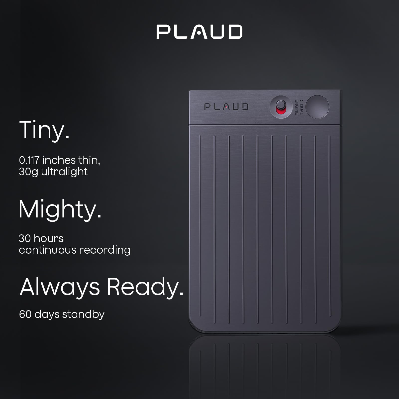 Plaud Note AI Voice Recorder, Voice Recorder w/Case, App Control, Transcribe & Summarize with AI Technology, Support 112 Languages, 64GB Memory, Audio Recorder for Lectures, Meetings, Calls, Black