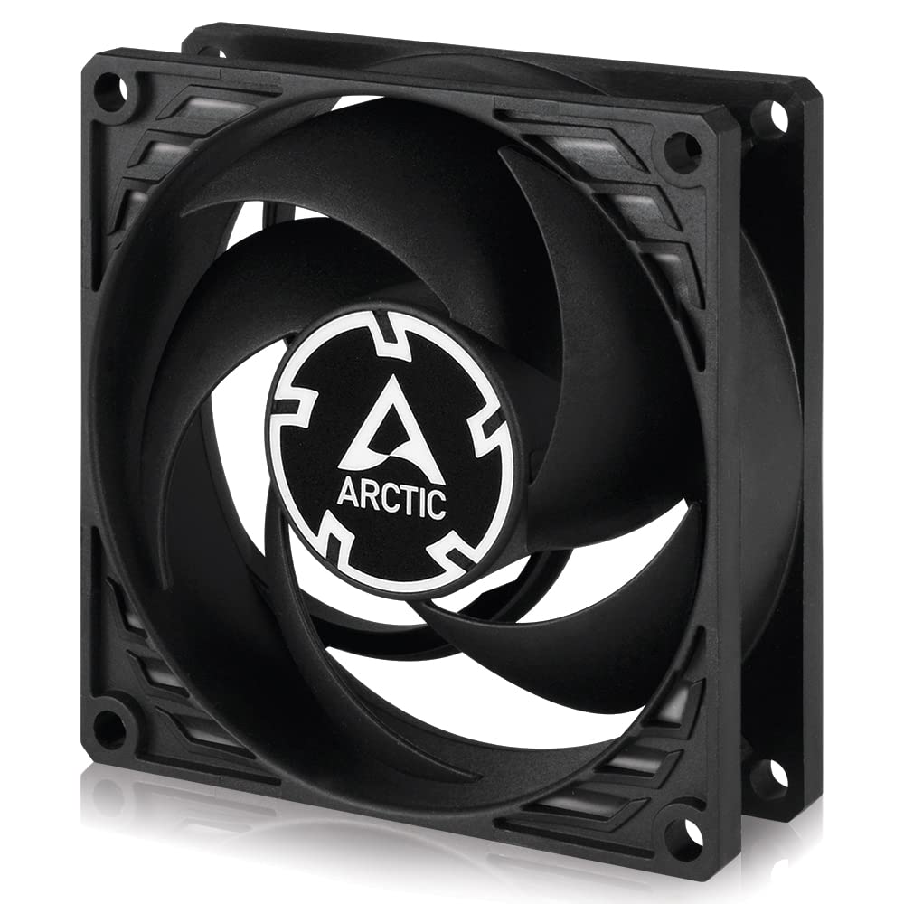 ARCTIC P8-80 mm Case Fan, Pressure-Optimised, quite motor, Computer, Fan Speed: 3000 RPM - Black