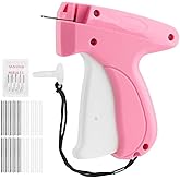 Stitch Gun for Clothing, Mini Sewing Stitch Tagging Gun for Clothes, Stitch Gun Quick Clothing Fixer with 6 Needles, 1000 Black & 1000 White Micro Fasteners(Pink)