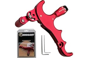 Sososhoot Archery 4 Finger Bow Release Aids Bow Release Thumb Trigger Grip Caliper Aids for Compound Bow