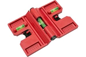 Fence Post Level - Magnetic Adjustable Leveler,Folding Leveler with Elastic Loop and 3 Vials,for Pipe Post Beam Building Cons