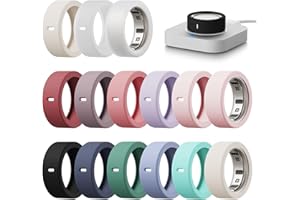 Hexasider 15 Pack Cover Compatible with Oura Ring Gen 4/4 Ceramic/Gen 3 Horizon/Gen 3 Heritage Case, Anti-Scratch Silicone Protector for Women Men Working Out Gym, Support Charging with Cover on