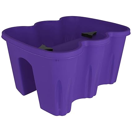 TW24 Balkon Blumenkästen für Geländer mit Farbauswahl Geländerkasten Blumentopf Blumenkasten Balkontopf (Lila)