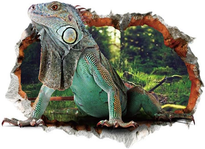 3D Smashed Wall Lizard Creeper Animal Wall Sticker for Home Children Nursery Room Decal
