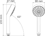 Mira Beat Shower Head Single Spray 90 mm Chrome 2.1703.011 view 2