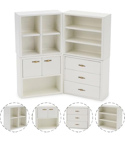 Melody Jane Puppenhaus Eckladen Mit Regal – Weiß, 1:12 Maßstab, 12x4,2x19,6 Cm
