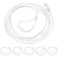 ANSNF Standard Oxygen Nasal Cannula for Adult - 7 ft, Soft Material, Kink Resistant, Lightweight Tubing Clear (5 Pack)