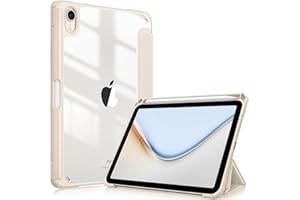 Fintie Hybrid Slim Case for iPad Mini 6 2021 (8.3 Inch) - [Built-in Pencil Holder] Shockproof Cover Clear Transparent Back Shell, Auto Wake/Sleep for iPad Mini 6th Generation, Starlight