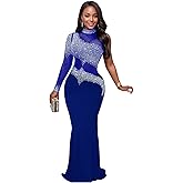 Nagfar Women Rhinestone and Sequin Birthday Party Sexy Club Night Out Holiday New Years Formal Dress