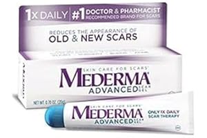 Mederma Advanced Scar Gel - 1x Daily: Use less, save more - Reduces the Appearance of Old & New Scars - #1 Doctor & Pharmacist Recommended Brand for Scars - 0.7 ounce, 0.7 Ounce