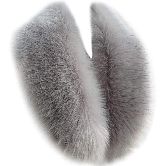 MAGIMODAC Pelzkragen Fellkragen Kunstfell Kunstpelz Kragen Fell Schal für Jacke Mantel Knöpfen 55cm-120cm