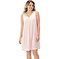 Exquisite Form 30107 Women's Nylon Tricot Sleeveless Short Knee Length Nightgown