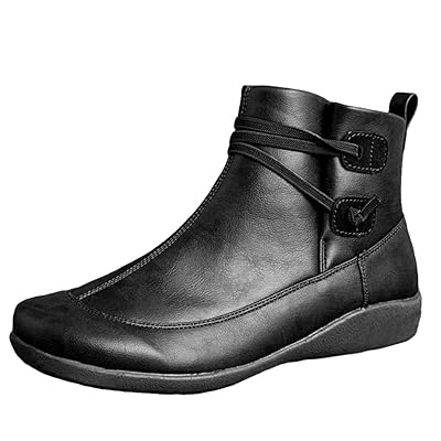 GSNOW Women Arch Support Ankle Boots Leather Walking Dominican