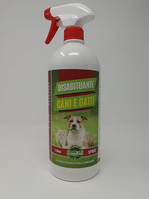 Disabituante Repellente Allontana Anti Cani Gatti Prodotto Naturale Spray 1 Lt