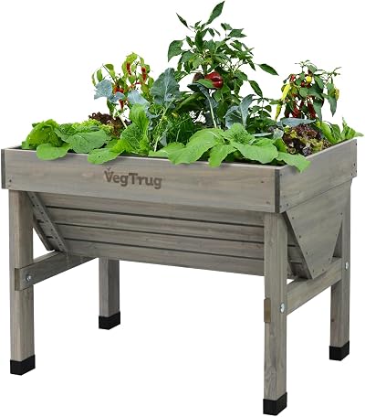 VegTrug Wash Small Grey Raised Bed Planter